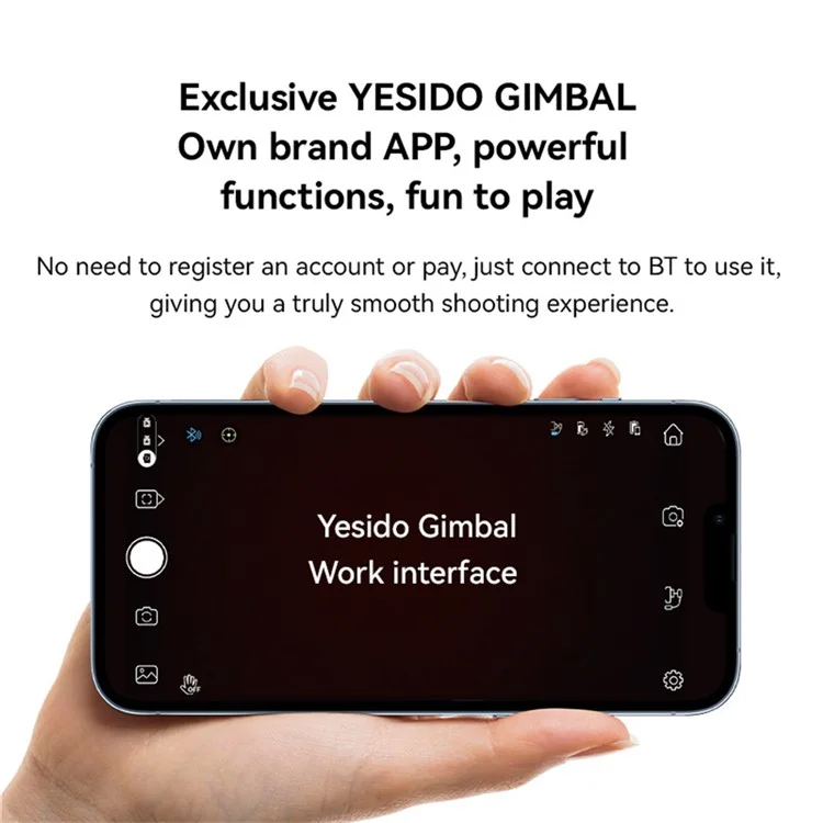 YESIDO SF27 Наружный видеосъемочный складной 3-осевой ручной стабилизатор для смартфонов с 4 режимами