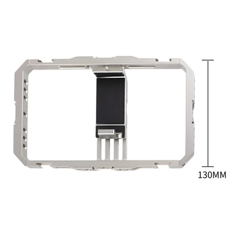 C072 Dual Handle Frame Universal Aluminum Alloy Handheld Smartphone Cage Rig Photography Stabilizer