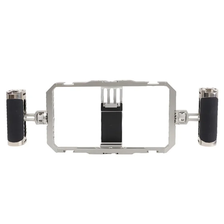 C072 Dual Handle Frame Universal Aluminum Alloy Handheld Smartphone Cage Rig Photography Stabilizer