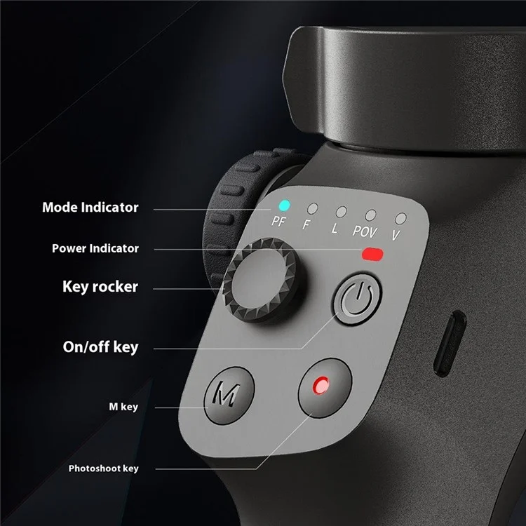 XIAOMIYOUPIN FUNSNAP CM8 Stabilizzatore cardanico pieghevole a 3 assi anti-scuotimento per riprese vlog, versione base