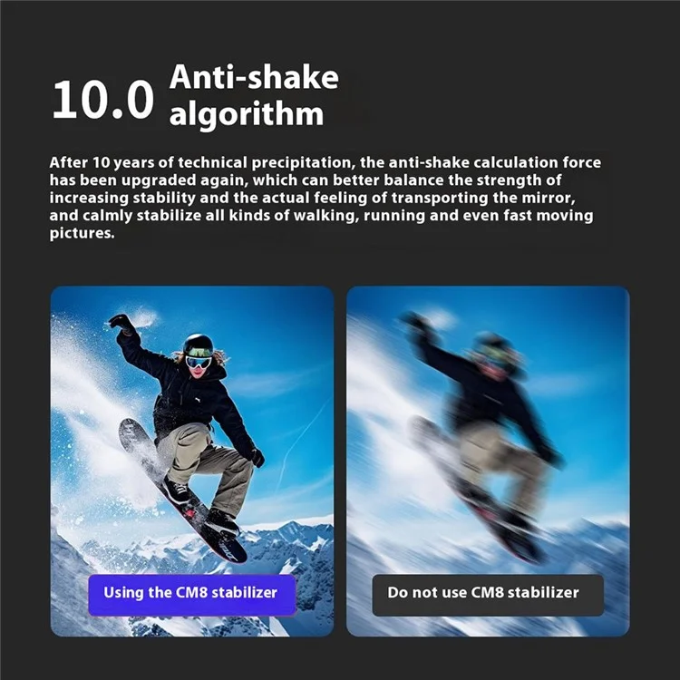 XIAOMIYOUPIN FUNSNAP CM8 Stabilizzatore cardanico pieghevole a 3 assi anti-scuotimento per riprese vlog, versione base