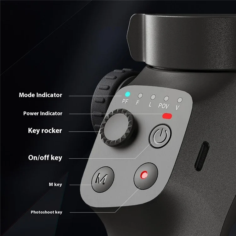 XIAOMIYOUPIN FUNSNAP CM8 Foldable 3 Axis Anti Shake Smartphone Gimbal Stabilizer for Vlog Shooting, AI Version