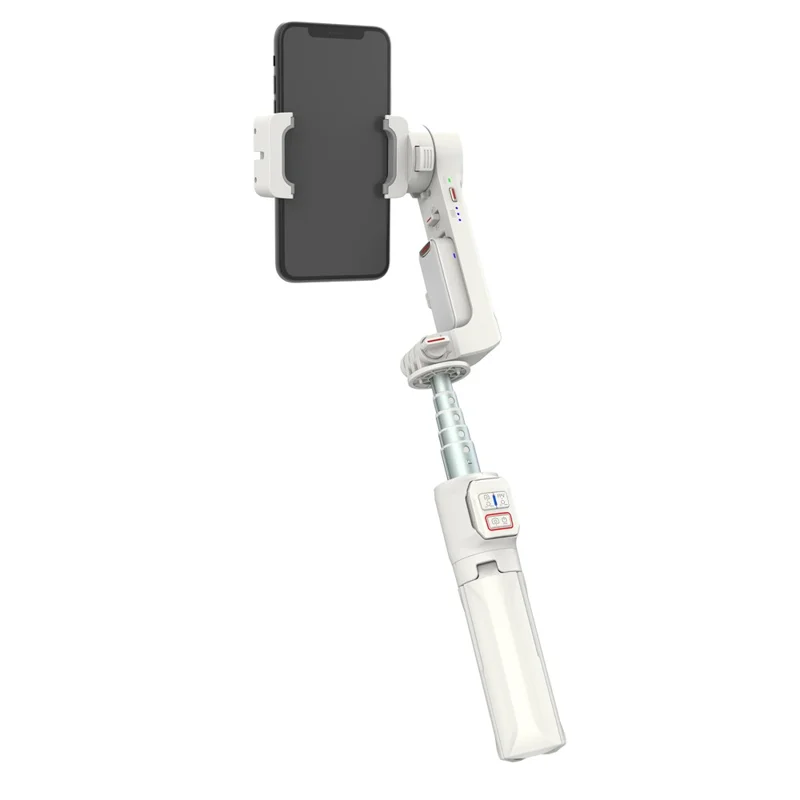 Bastão de Selfie Dobrável A10 com Tripé Extensível e Luz LED - Branco