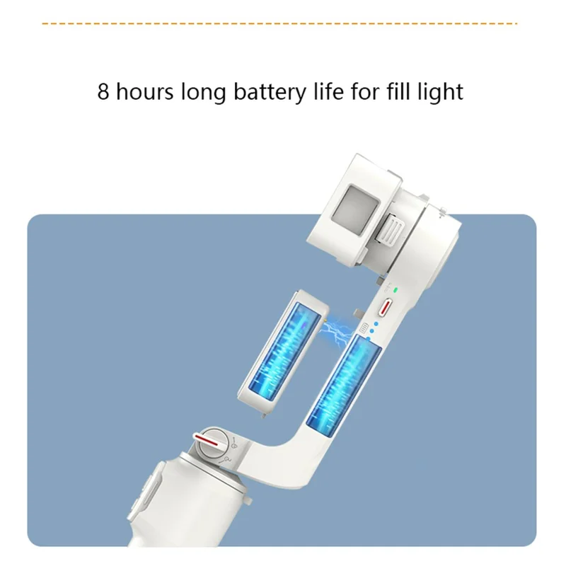 Bastão de Selfie Dobrável A10 com Tripé Extensível e Luz LED - Branco
