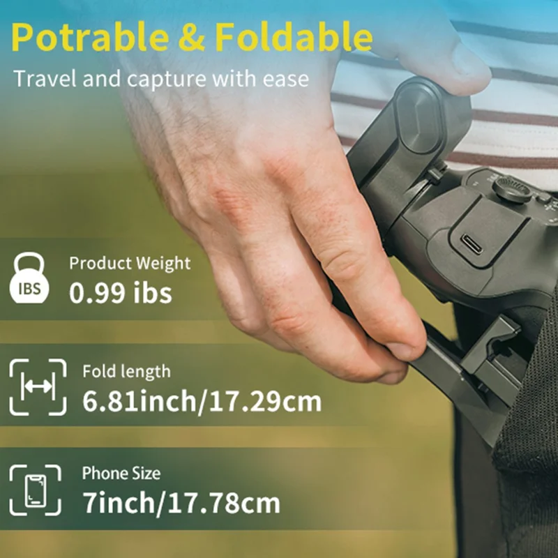 Stabilisateur de cardan portable L9lite à trois axes anti-vibration pour vlog et shooting de smartphone