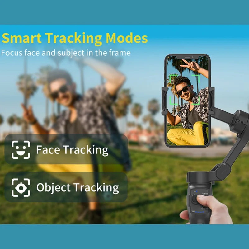 L9lite Intelligenter KI-Tracking 3-Achsen-Smartphone-Gimbal-Stabilisator mit Aufhelllicht