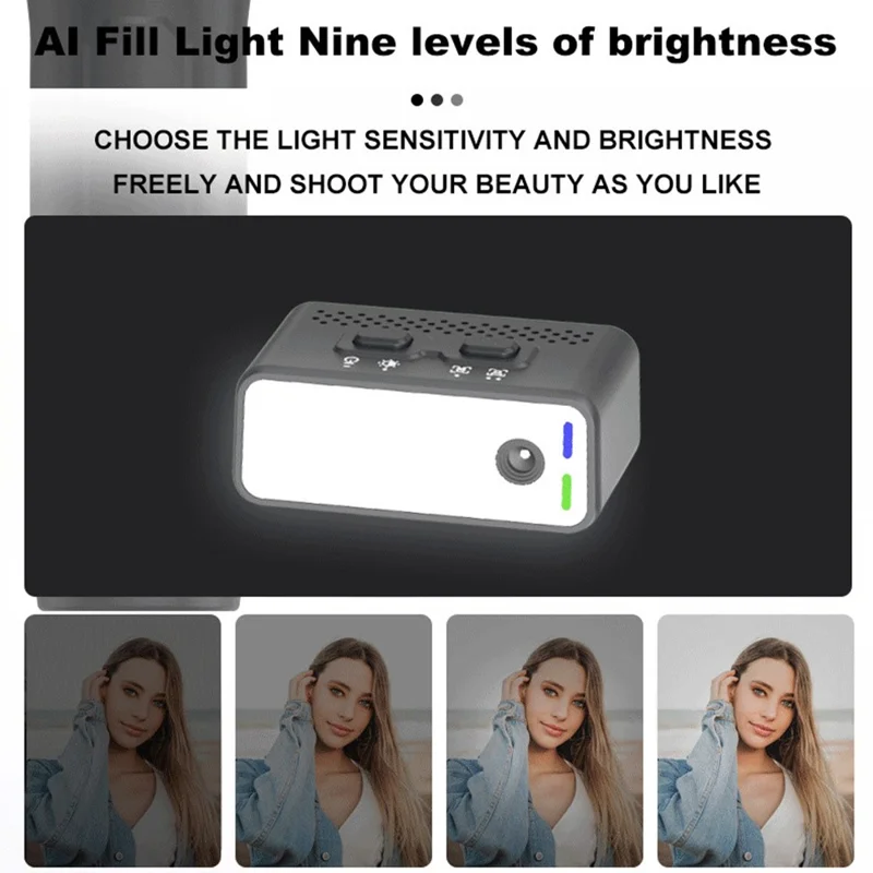 L9lite Intelligenter KI-Tracking 3-Achsen-Smartphone-Gimbal-Stabilisator mit Aufhelllicht