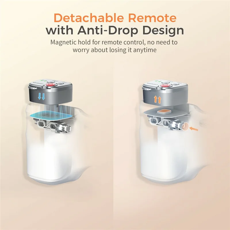 MOCA ARCO Phone Grip Handle with Remote Controller Magnetic Stand LED Light for iPhone Pro Max iOS Compatible - White