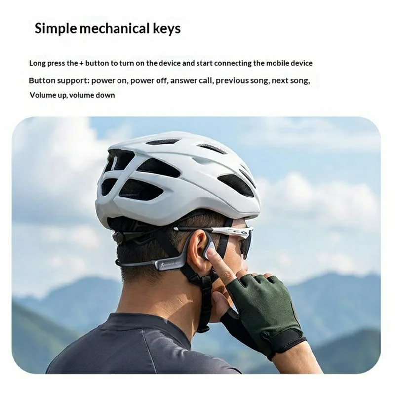 A29 Bone Conduction Bluetooth-compatible Earphones Waterproof Open Ear Headphone for Running Cycling - Black