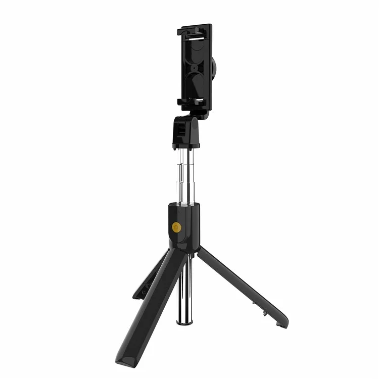 SELFIESHOW K10 Selbststarter Bluetooth Fernbedienung Mobiltelefon Stativ mit Leuchtfunktion - Schwarz