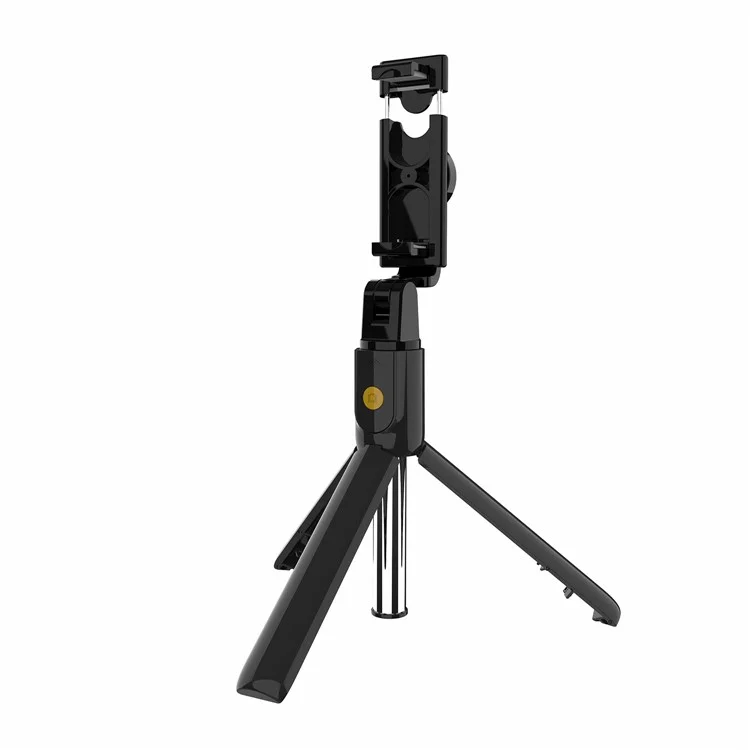 SELFIESHOW K10 Selbststarter Bluetooth Fernbedienung Mobiltelefon Stativ mit Leuchtfunktion - Schwarz