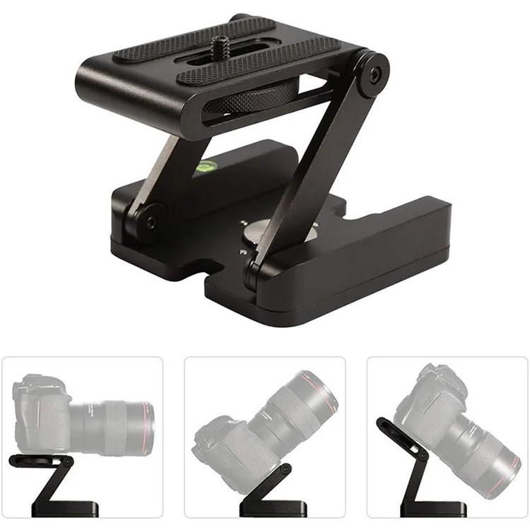 Z Type Tilt Tripod Head Folding Quick Release Plate for Canon Nikon Sony DSLR Stabilizer and Phone