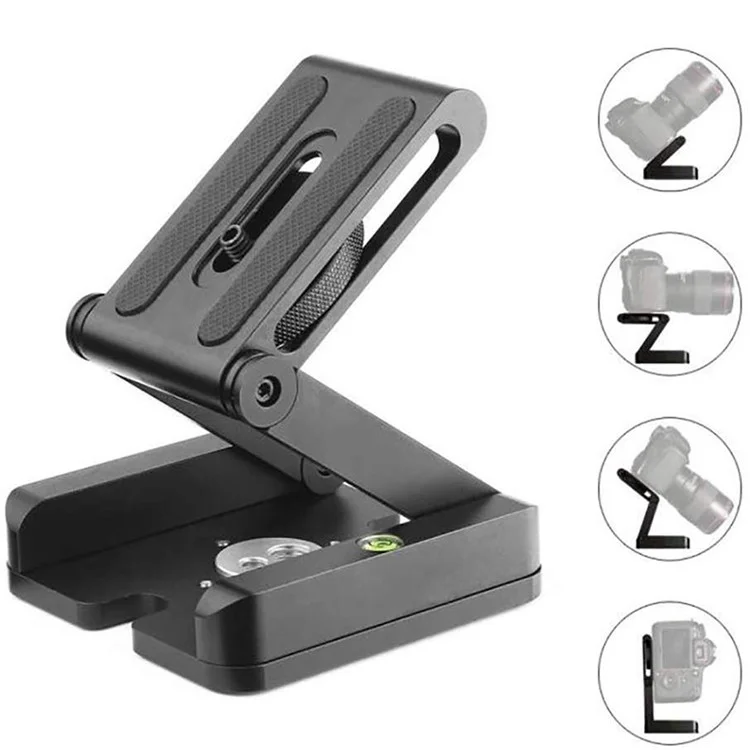 Z Type Tilt Tripod Head Folding Quick Release Plate for Canon Nikon Sony DSLR Stabilizer and Phone