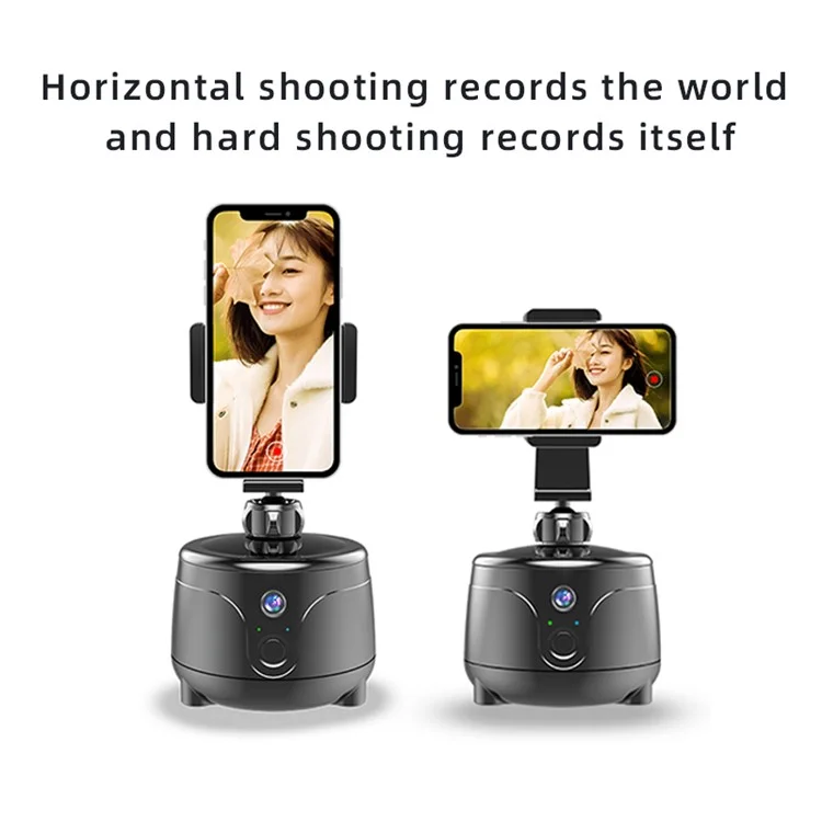 Y8 360 Degrés Rotation Smart ai Gimbal Face Tracking Camera Phone Phone-phone Holder Stand - le Noir