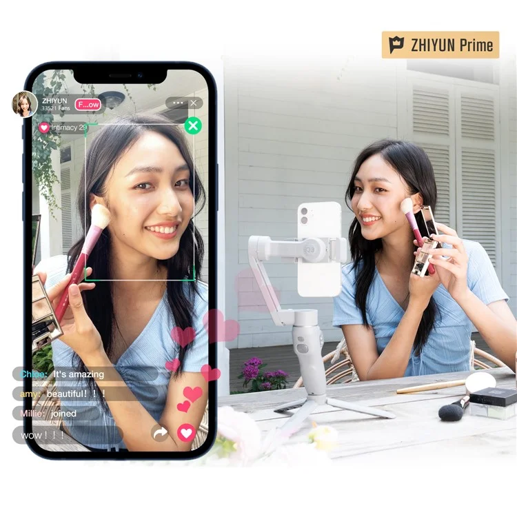 Zhiyun Smooth-Q3 Portátil 3-Axis Smartphone Handheld Gimbal Para IPhone Huawei Samsung