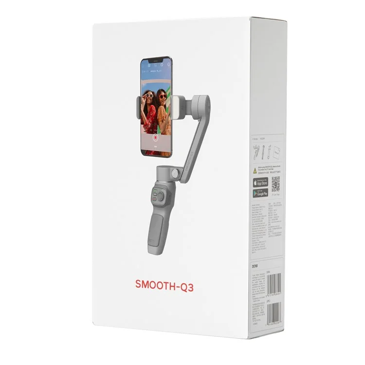 Zhiyun Smooth-Q3 Portátil 3-Axis Smartphone Handheld Gimbal Para IPhone Huawei Samsung