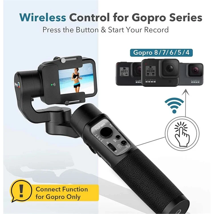 HOHEM Isteady Pro 3 Anti-Vibrations Stabilisateur Portable Étanche pour Caméra Action 