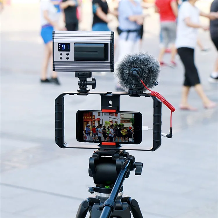 Videostabilisator Praktische Kamera-Camcorder-Telefonstabilisator VLOG-Video-Halterpositionsaufnahme Live-Kamera-Halterung