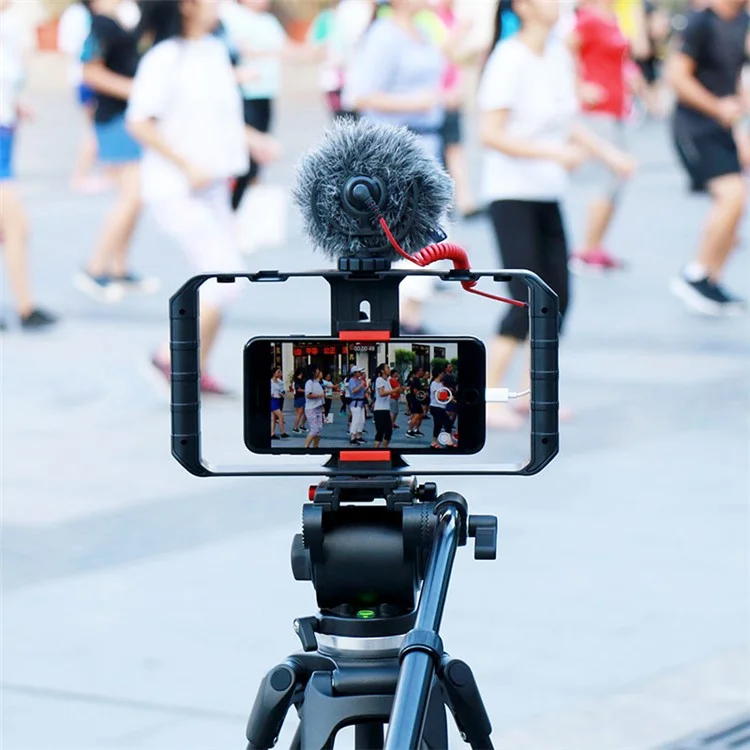 Videostabilisator Praktische Kamera-Camcorder-Telefonstabilisator VLOG-Video-Halterpositionsaufnahme Live-Kamera-Halterung