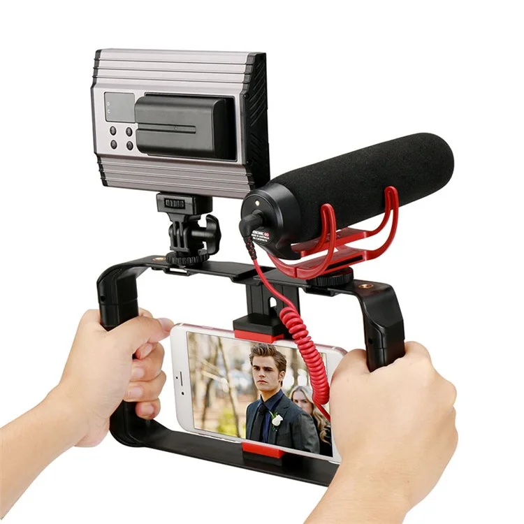 Videostabilisator Praktische Kamera-Camcorder-Telefonstabilisator VLOG-Video-Halterpositionsaufnahme Live-Kamera-Halterung