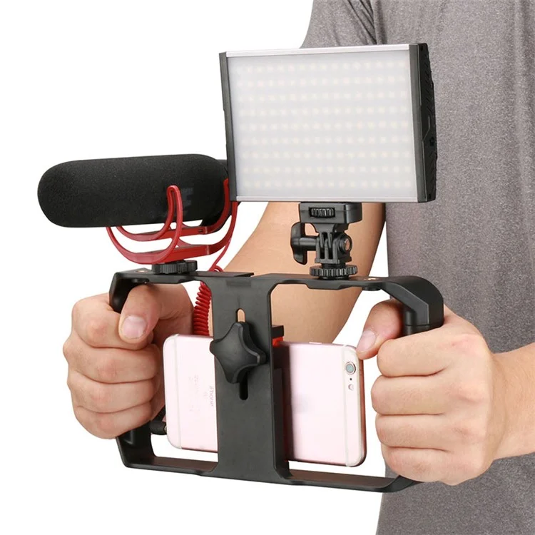 Videostabilisator Praktische Kamera-Camcorder-Telefonstabilisator VLOG-Video-Halterpositionsaufnahme Live-Kamera-Halterung
