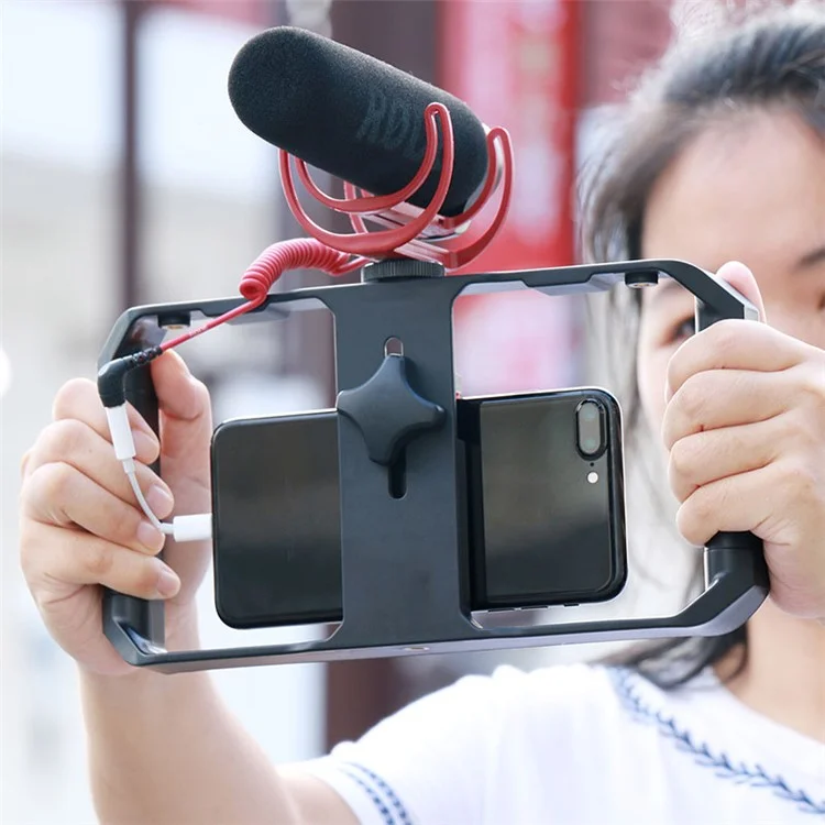 Videostabilisator Praktische Kamera-Camcorder-Telefonstabilisator VLOG-Video-Halterpositionsaufnahme Live-Kamera-Halterung