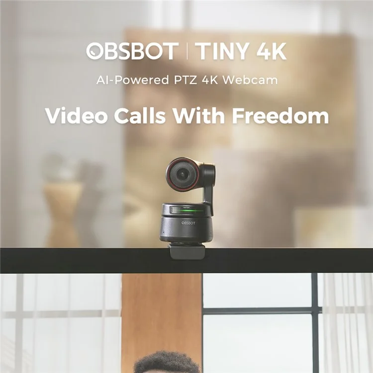 OBSBOT Tiny 4K Ai-betriebene Ptz-webcam Ai-tracking Auto-Framing Gestensteuerung HDR Videoaufnahme Live-streaming-kamera