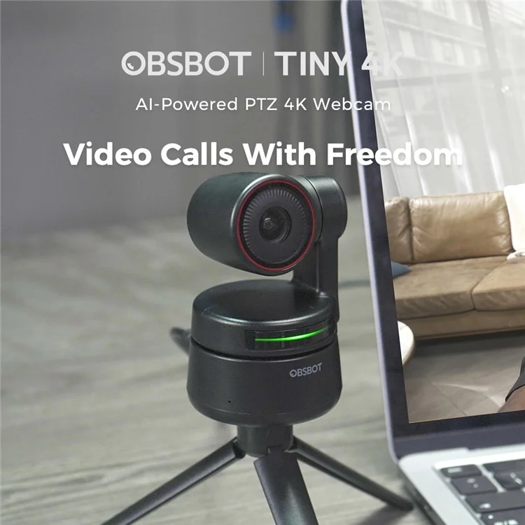 OBSBOT Tiny 4K Ai-betriebene Ptz-webcam Ai-tracking Auto-Framing Gestensteuerung HDR Videoaufnahme Live-streaming-kamera