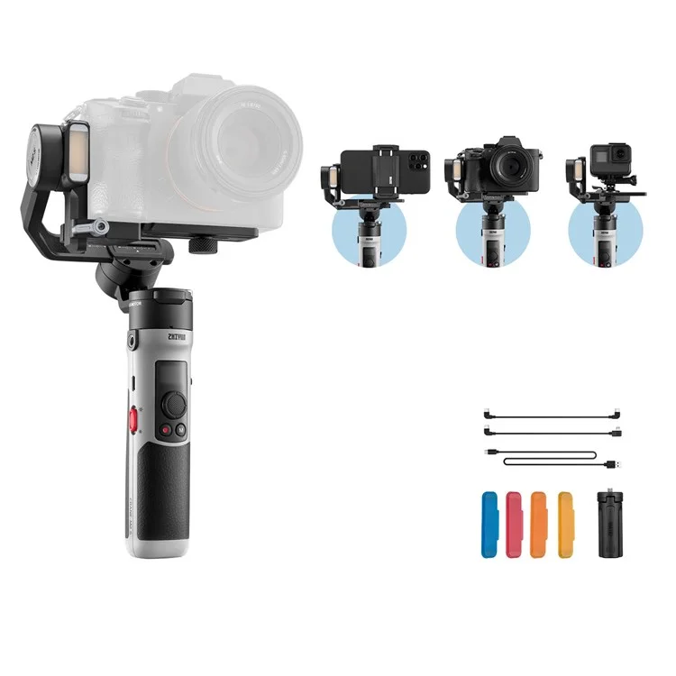 ZHIYUN CRANE-M2S Handheld Gimbal Stabilizer for Mirrorless/Action Camera Portable Tripod Camera Holder for Photography Live-streaming - Standard Version