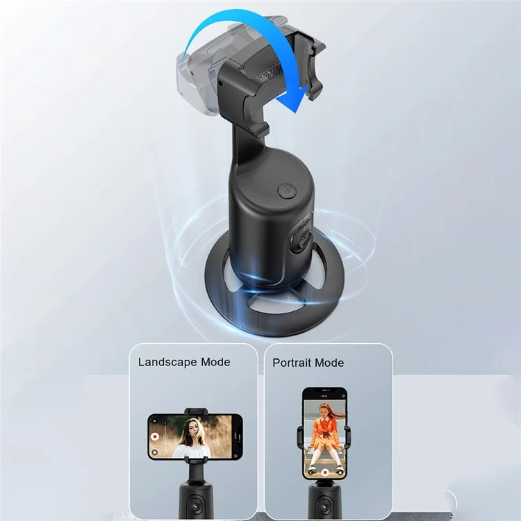 P01 Auto Face Tracking Tripod 360-Degree Rotation Phone Camera Mount Smart Shooting Phone Motion Tracking Holder for Live Vlog Streaming Video - Pink
