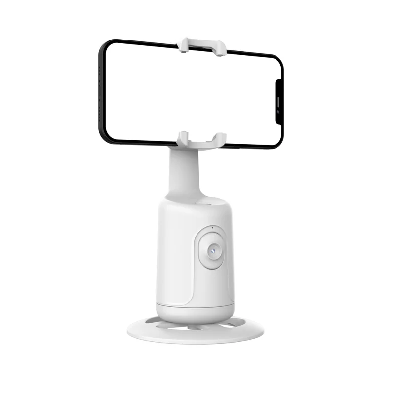 P01 Auto Face Tracking Tripod 360-Degree Rotation Phone Camera Mount Smart Shooting Phone Motion Tracking Holder for Live Vlog Streaming Video - White