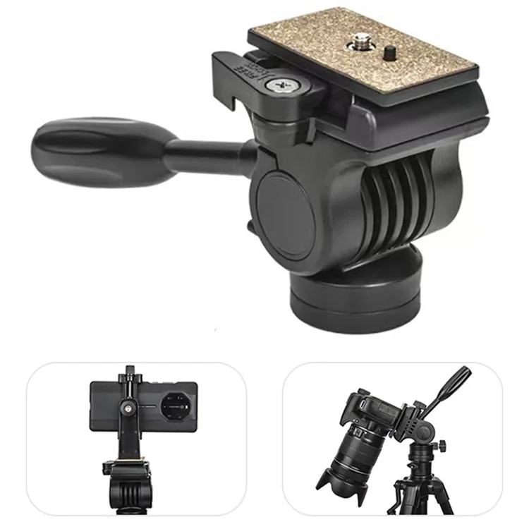YUNTENG VCT-850 1 / 4 Tornillo Interfaz Cámara Videocámara Adaptador Hidráulico Gimbal