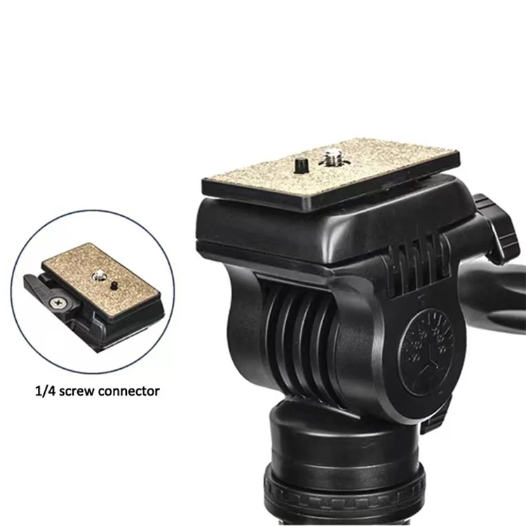 YUNTENG VCT-850 1 / 4 Tornillo Interfaz Cámara Videocámara Adaptador Hidráulico Gimbal