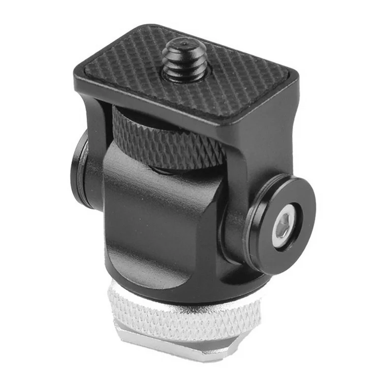 Adaptador de Montagem da Câmera VELEDGE V1 para Mini Monitor Mic Fill Light Ajustável de Metal Gimbal 360 Graus Rotativo