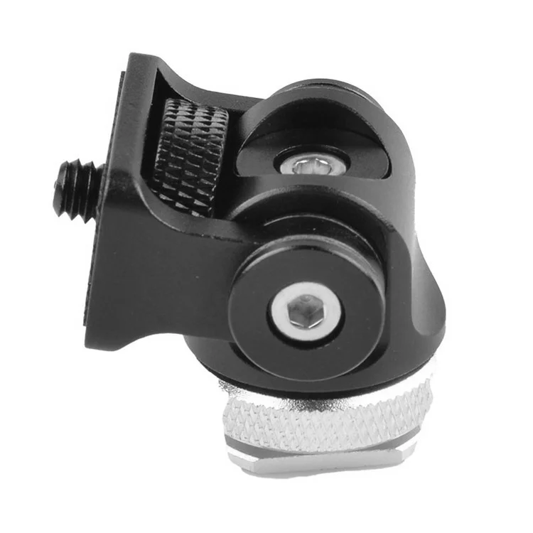 Adaptador de Montagem da Câmera VELEDGE V1 para Mini Monitor Mic Fill Light Ajustável de Metal Gimbal 360 Graus Rotativo