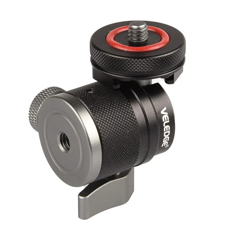 VELEDGE VD-M4 Micro SLR Mount Adapter Mini Metal Ball Gimbal com Sapata Fria, Acessórios para Câmera