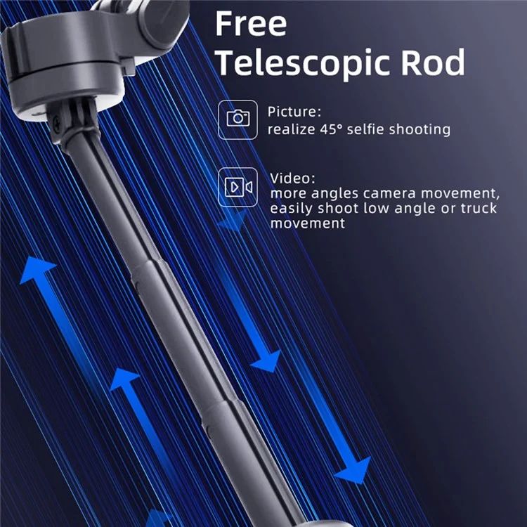 L9 Smartphone Gimbal Stabilizer Foldable Anti-Shake Phone Gimbal Built-in Extension Rod for Video Recording Vlog