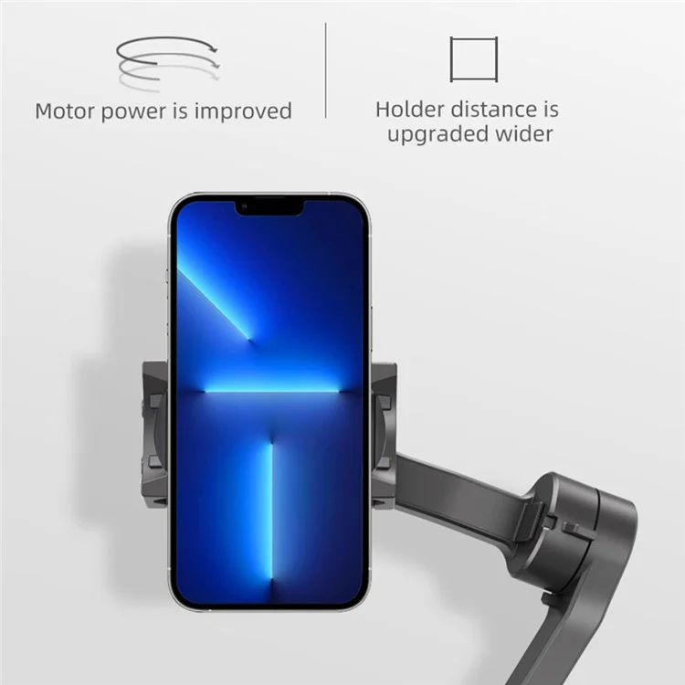 L9 Smartphone Gimbal Stabilizer Foldable Anti-Shake Phone Gimbal Built-in Extension Rod for Video Recording Vlog