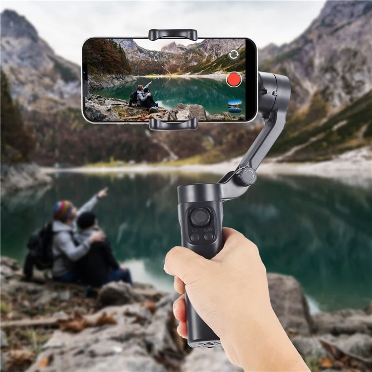 F5plus Stabilizzatore Gimbal a Tre Assi Anti-Scuotimento e Pieghevole per Registrazione Video Vlog (senza App)