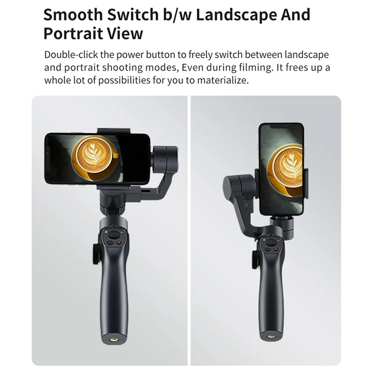 XIAOMIYUPING FUNSNAP Capture2s 3-Achsen Handhaltegriff Anti-Shake-Stabilisator Selfie-Stick für GoPro Hero, Mobiltelefone