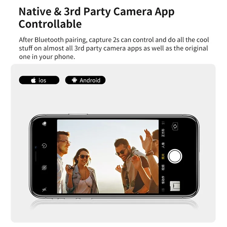 XIAOMIYUPING FUNSNAP Capture2s 3-Achsen Handhaltegriff Anti-Shake-Stabilisator Selfie-Stick für GoPro Hero, Mobiltelefone