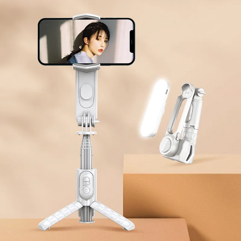 XIAOMIYAUPIN FUNSNAP CaptureQ3 Single-Axis Smartphone Stabilizer with Fill Light Retractable Tripod Selfie Stick