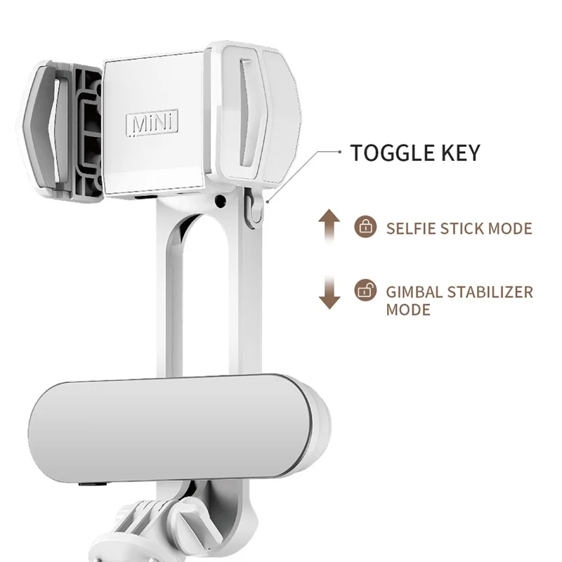 XIAOMIYAUPIN FUNSNAP CaptureQ3 Single-Axis Smartphone Stabilizer with Fill Light Retractable Tripod Selfie Stick