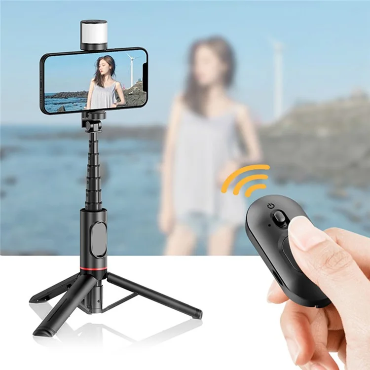 Xiaomi Youpin Funsnap Q12s Rotation Téléphone Clip Trépied Stand Led Remplissage Conception de Lumière Extensible Stick à Selfie