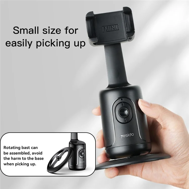 YESIDO SF15 Intelligent 360 Degree Gimbal Camera Face Tracking Gimbal Stabilizer with Phone Clip