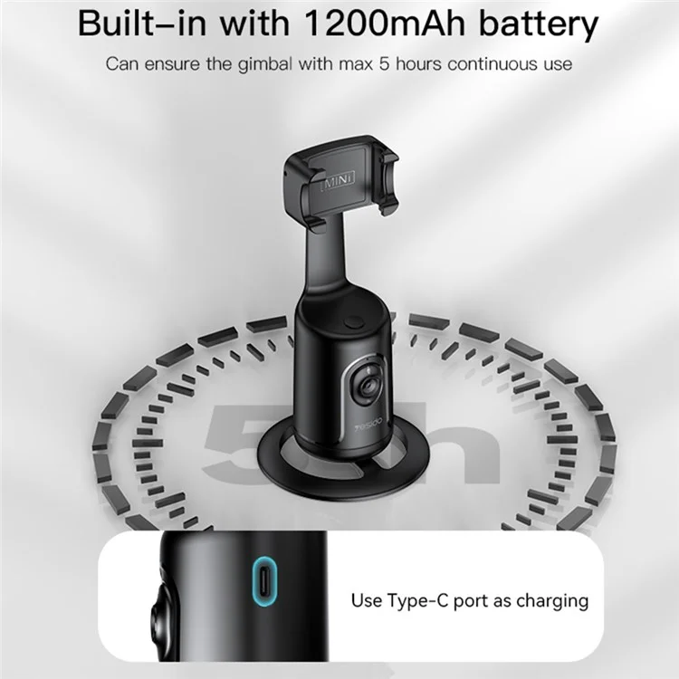 YESIDO SF15 Intelligent 360 Degree Gimbal Camera Face Tracking Gimbal Stabilizer with Phone Clip