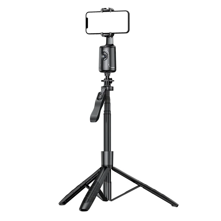 P01 pro 360-Degree Intelligent Tracking Gimbal Camera com Cold Shoe Portable Gimbal Stabilizer - Preto