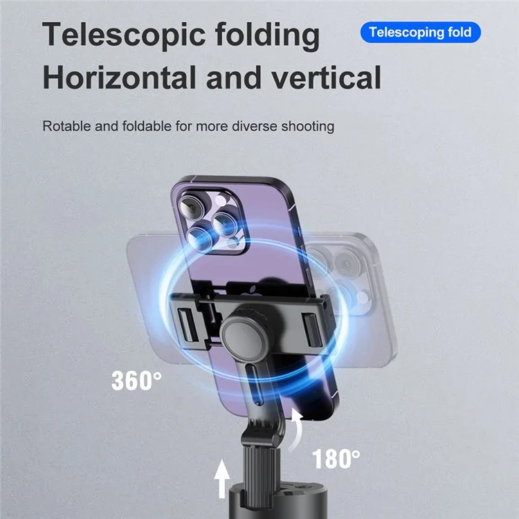 P02 Bureau Direct Streaming Gimbal Caméra Panoramique Suivre Trépied 360 degrés Reconnaissance Faciale IA Stabilisateur