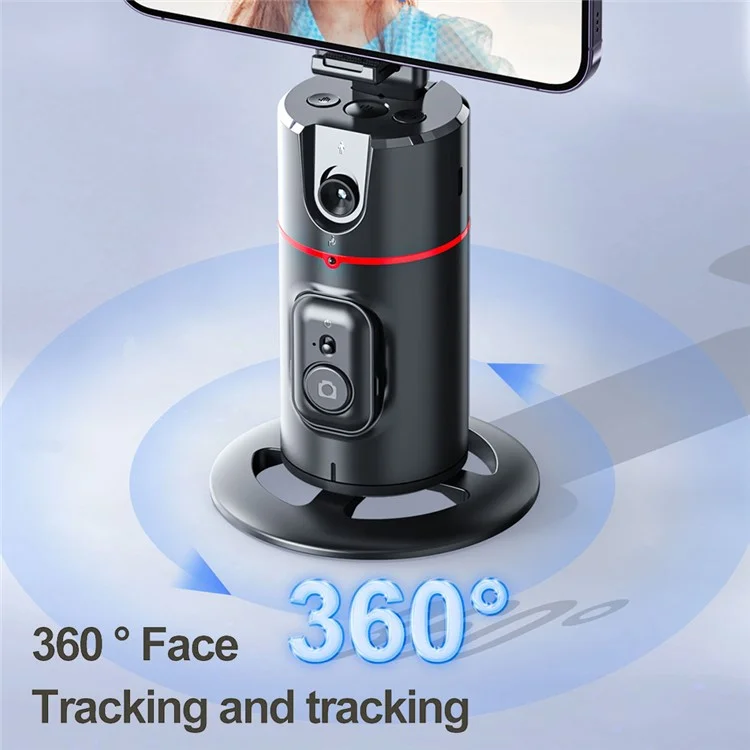 P02 Bureau Direct Streaming Gimbal Caméra Panoramique Suivre Trépied 360 degrés Reconnaissance Faciale IA Stabilisateur