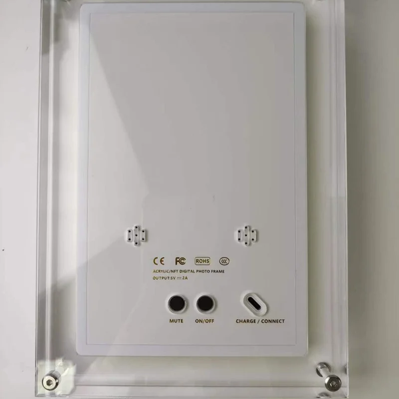 5-tums LCD-display i akryl, videobildramar horisontell vertikal digital bildspel för hem, kontor med 1 GB internminne / Type-C-kabel - EU-uttag